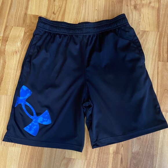Under Armour boys' athletic basketball training tech shorts big logo - Picture 1 of 6